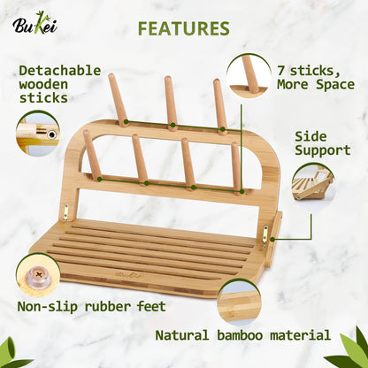 ‎Bukei: Baby Bottle Drying Rack with Holder & Brush – Space - Saving, Eco - Friendly Solution - The Tribalist