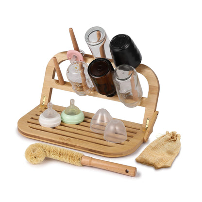 ‎Bukei: Baby Bottle Drying Rack with Holder & Brush – Space - Saving, Eco - Friendly Solution - The Tribalist