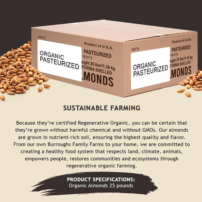 Burroughs Family Farms: Regenerative Natural Organic Gluten-Free Raw Almonds (Great for Milking) - The Tribalist