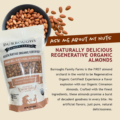 Burroughs Family Farms: Regenerative Natural Organic Gluten-Free Raw Almonds (Great for Milking) - The Tribalist