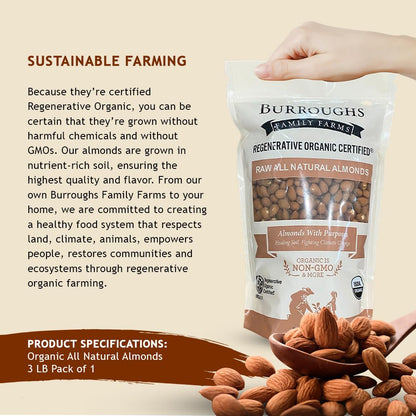 Burroughs Family Farms: Regenerative Natural Organic Gluten-Free Raw Almonds (Great for Milking) - The Tribalist