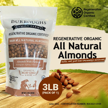 Burroughs Family Farms: Regenerative Natural Organic Gluten-Free Raw Almonds (Great for Milking) - The Tribalist