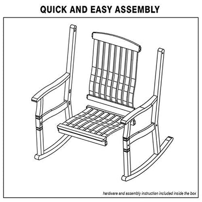 Cambridge Casual: Arie Teak Rocking Chair – Natural Finish, Weather - Resistant, Perfect for Patio & Porch - The Tribalist