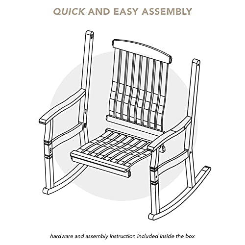 Cambridge Casual: Arie Teak Rocking Chair – Natural Finish, Weather - Resistant, Perfect for Patio & Porch - The Tribalist