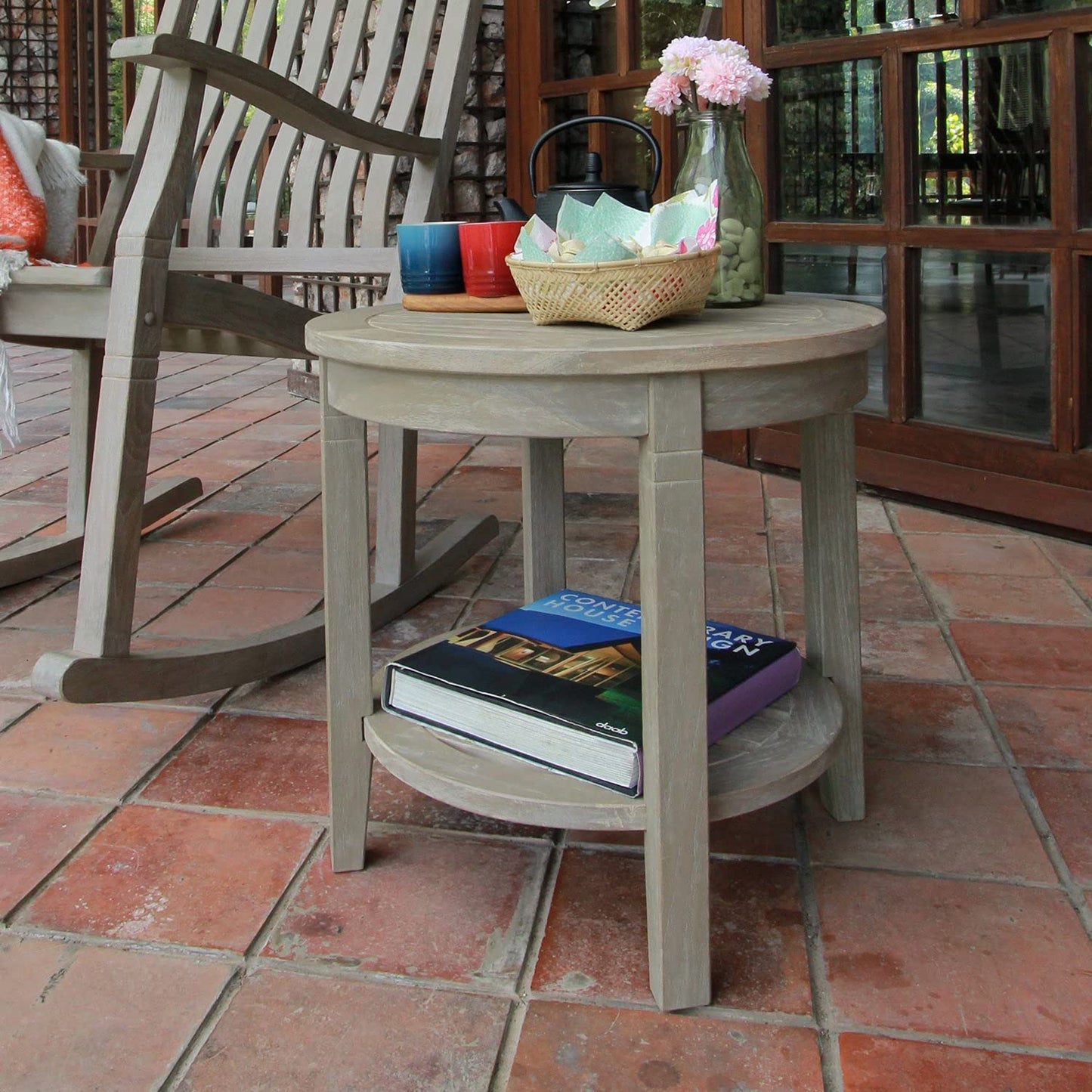 Cambridge Casual: Arie Teak Rocking Chair – Natural Finish, Weather - Resistant, Perfect for Patio & Porch - The Tribalist