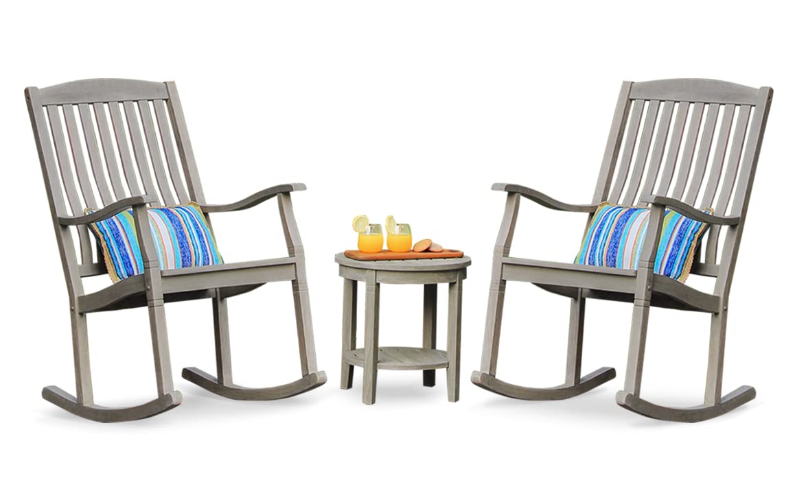 Cambridge Casual: Arie Teak Rocking Chair – Natural Finish, Weather - Resistant, Perfect for Patio & Porch - The Tribalist