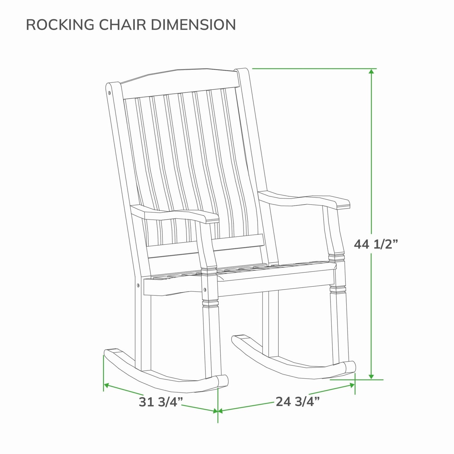 Cambridge Casual: Arie Teak Rocking Chair – Natural Finish, Weather - Resistant, Perfect for Patio & Porch - The Tribalist