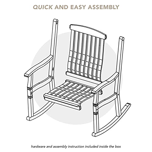 Cambridge Casual: Arie Teak Rocking Chair – Natural Finish, Weather - Resistant, Perfect for Patio & Porch - The Tribalist