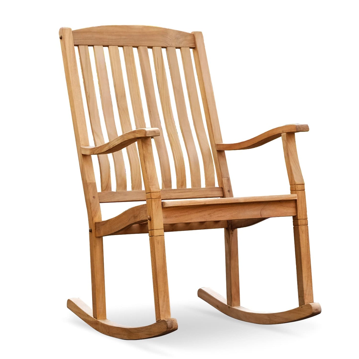 Cambridge Casual: Arie Teak Rocking Chair – Natural Finish, Weather - Resistant, Perfect for Patio & Porch - The Tribalist