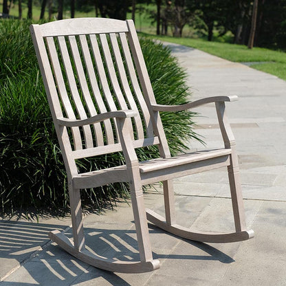 Cambridge Casual: Arie Teak Rocking Chair – Natural Finish, Weather - Resistant, Perfect for Patio & Porch - The Tribalist