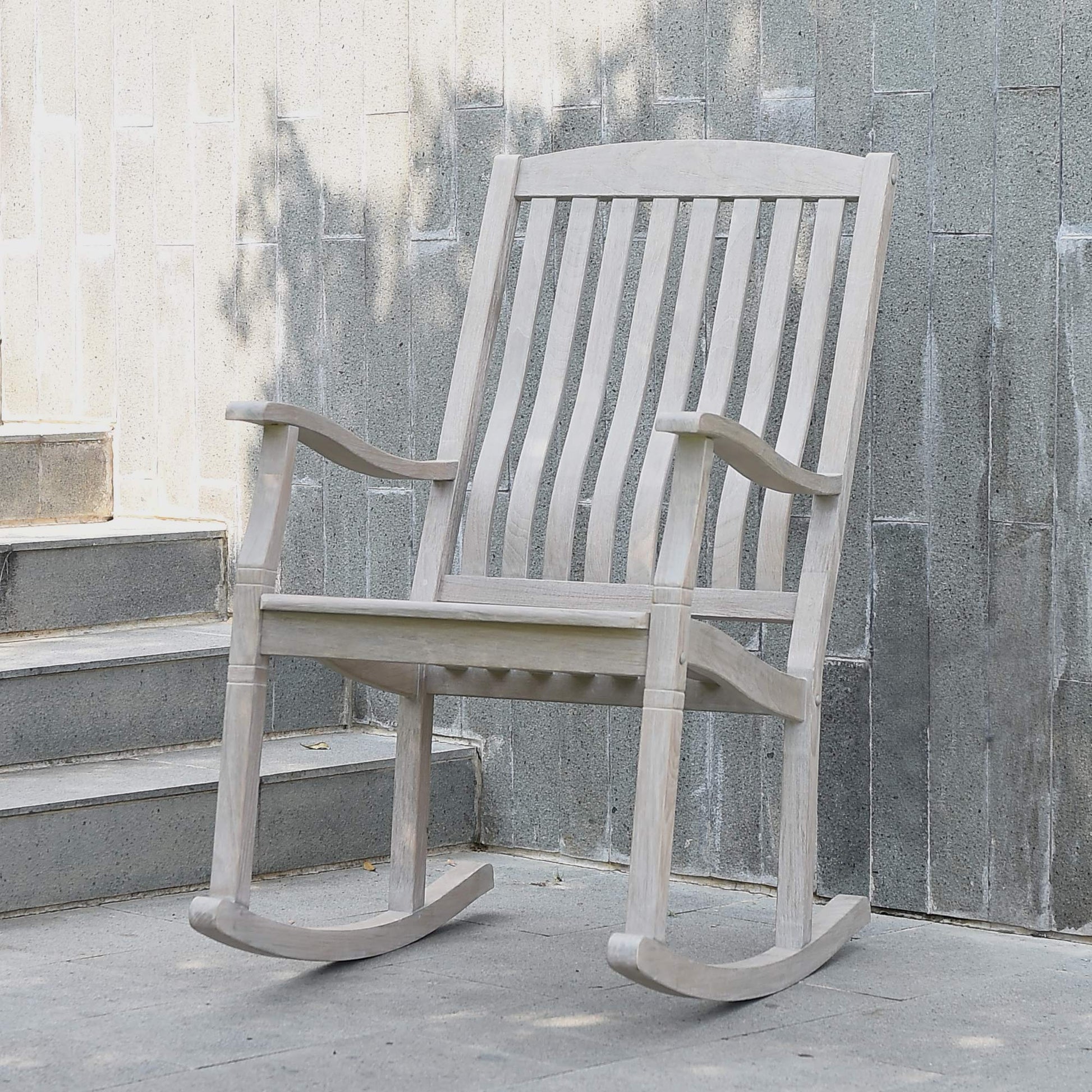 Cambridge Casual: Arie Teak Rocking Chair – Natural Finish, Weather - Resistant, Perfect for Patio & Porch - The Tribalist