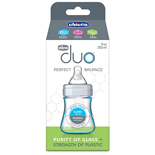 Chicco: Duo Baby Bottle with Invinci-Glass Inside - Plastic Outside and Intui-Latch Nipple - The Tribalist