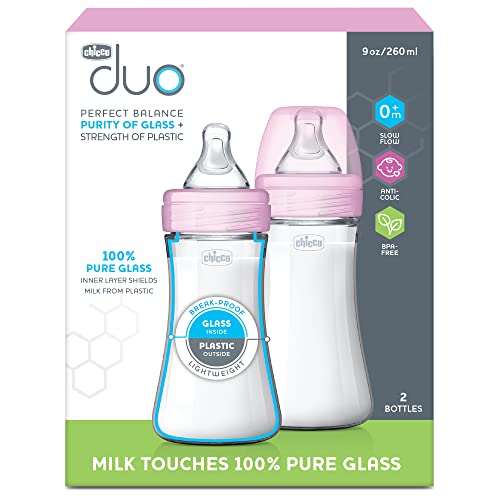 Chicco: Duo Baby Bottle with Invinci-Glass Inside - Plastic Outside and Intui-Latch Nipple - The Tribalist