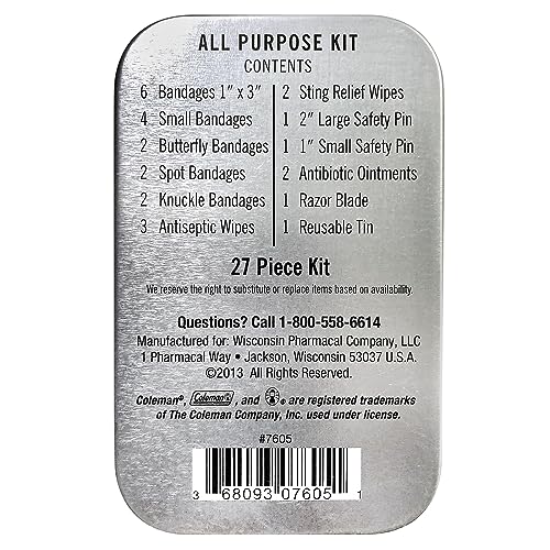 The Tribalist Coleman All Purpose Mini First Aid Kit - Compact & Affordable Emergency Preparedness with First Aid Assortment