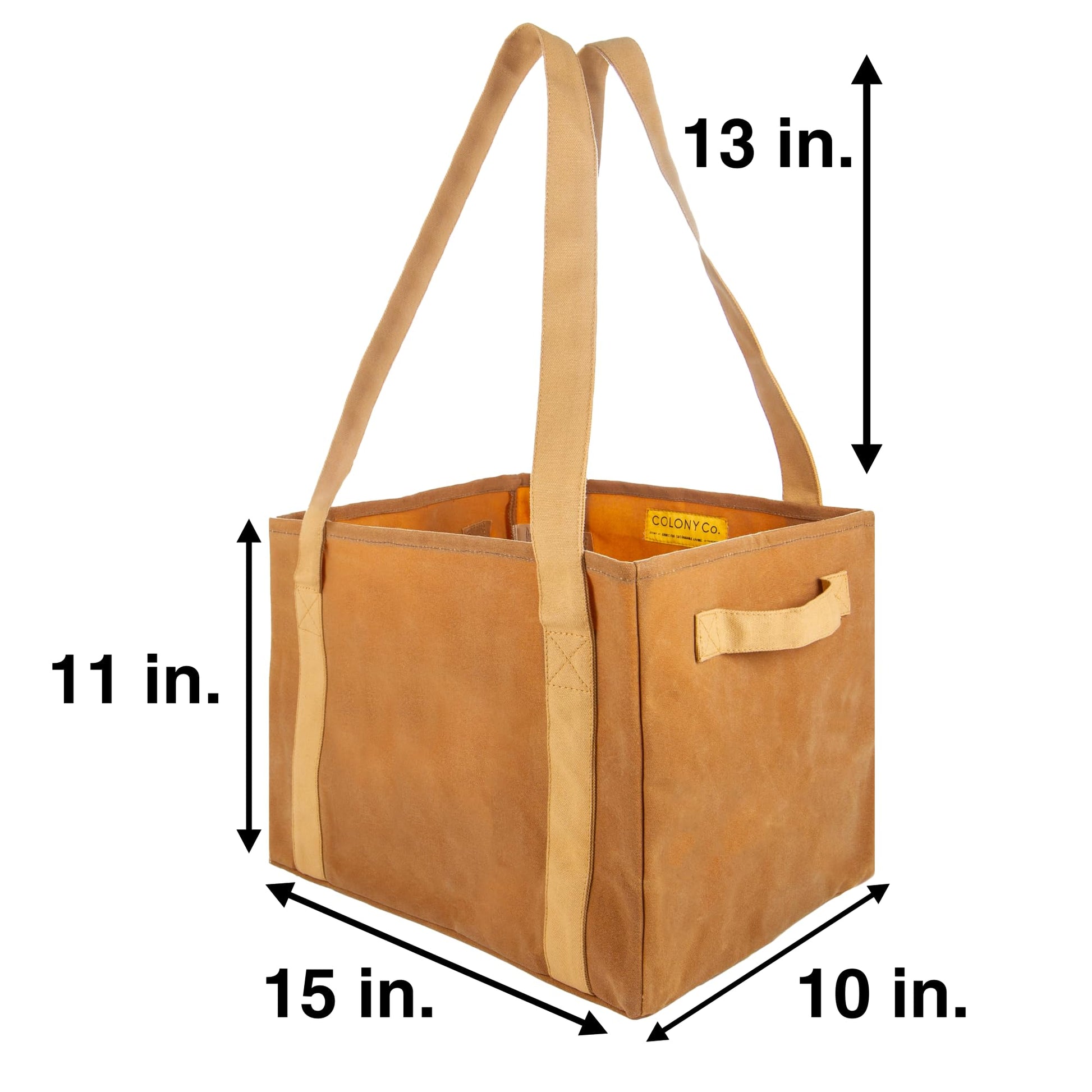 The Tribalist - COLONY Co: Handmade Reusable Waxed Canvas Long Strap Tote Bag