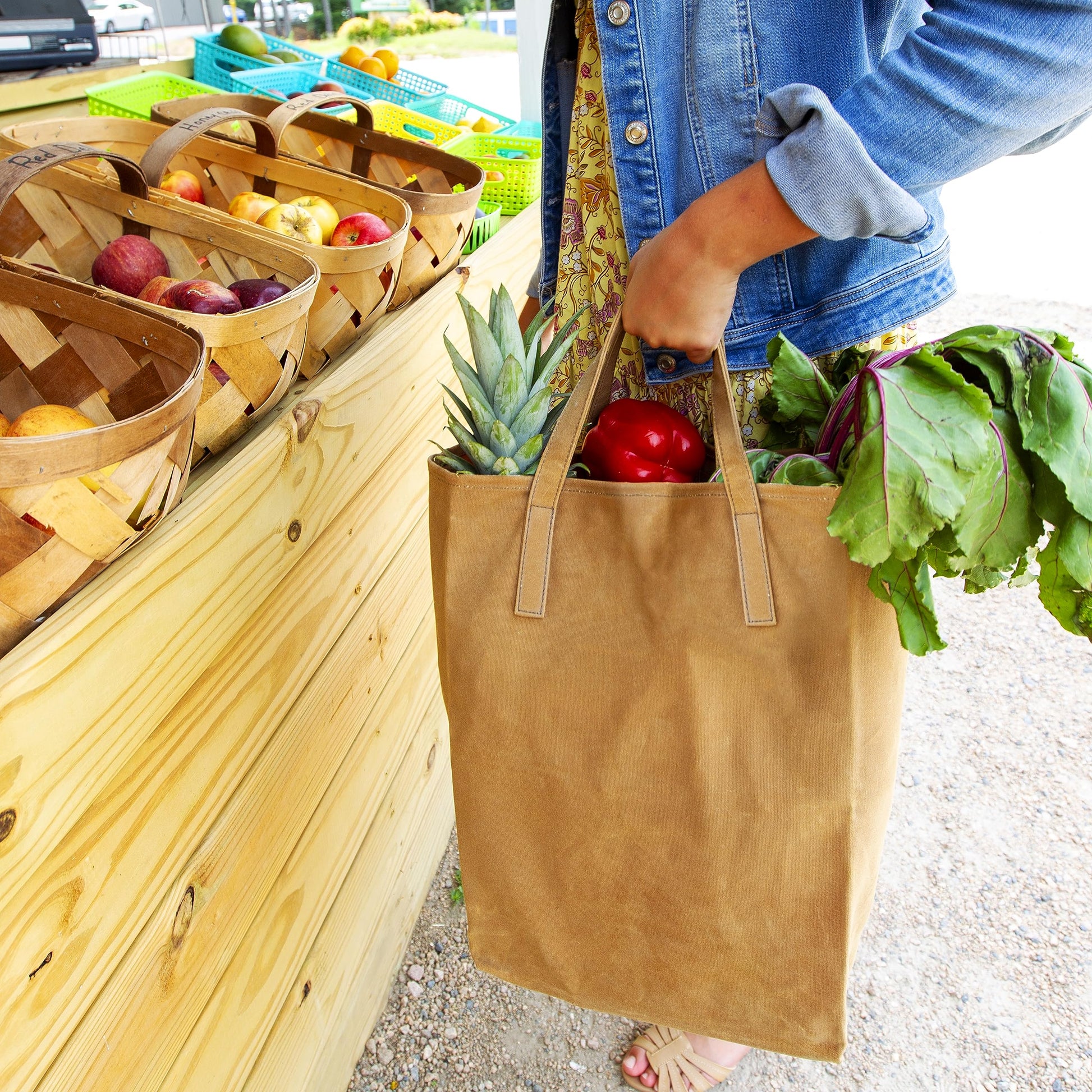 COLONY CO: World's Strongest Handmade Grocery Bag - Certified Organic Cotton and Hand Waxed Beeswax - The Tribalist