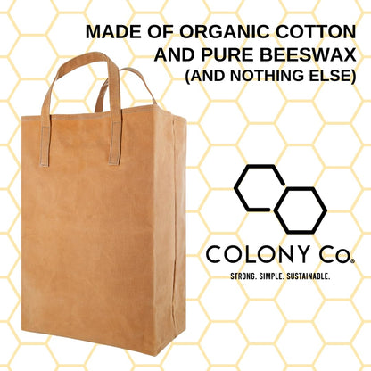 COLONY CO: World's Strongest Handmade Grocery Bag - Certified Organic Cotton and Hand Waxed Beeswax - The Tribalist