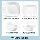 Corelle: Vivid White Dinnerware Set (16 pieces) - The Tribalist