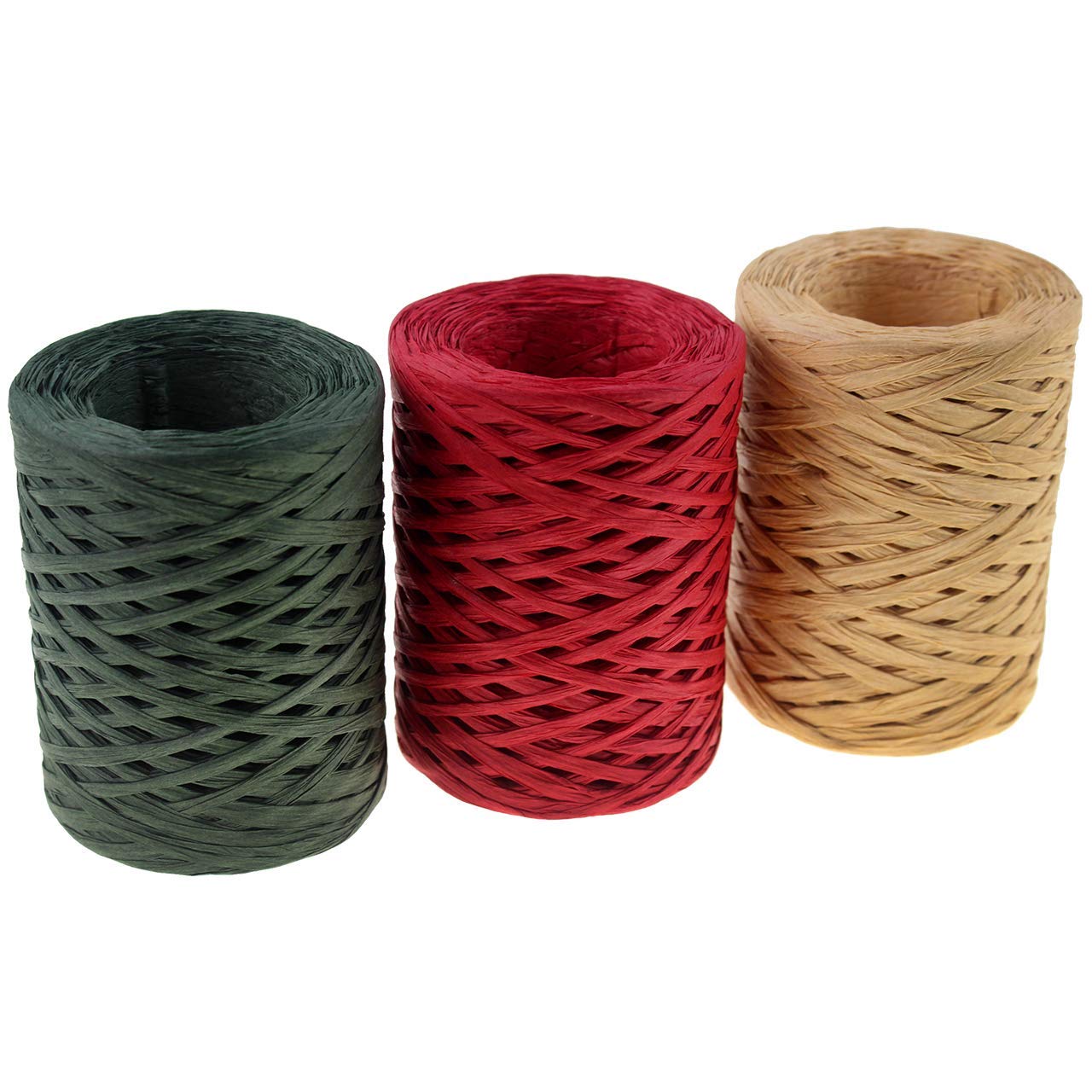 CREATRILL: Matte Paper Raffia Ribbon – 1080 Feet Eco - Friendly Christmas Crafting & Gift Wrap (3 Rolls) - The Tribalist