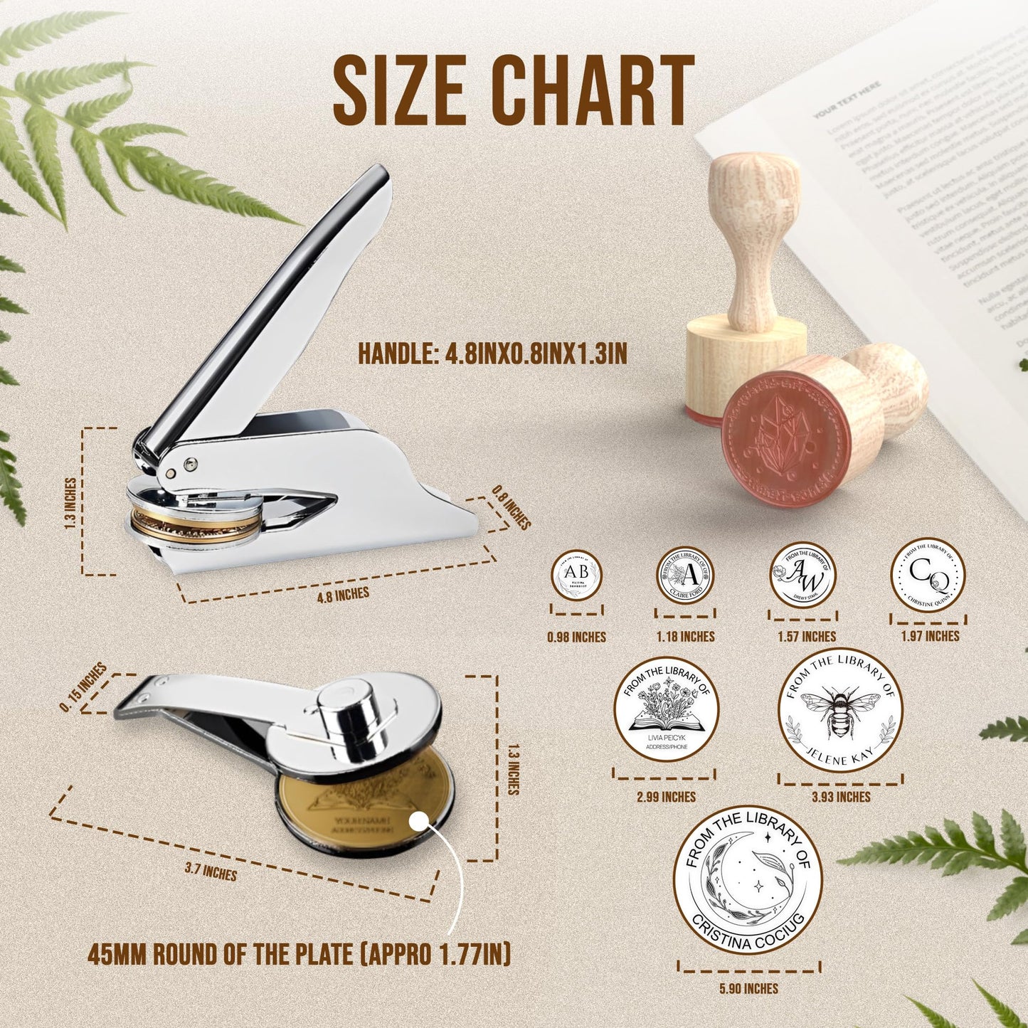 CUSMIZ: Personalized Custom Round Embosser Stamp - The Tribalist