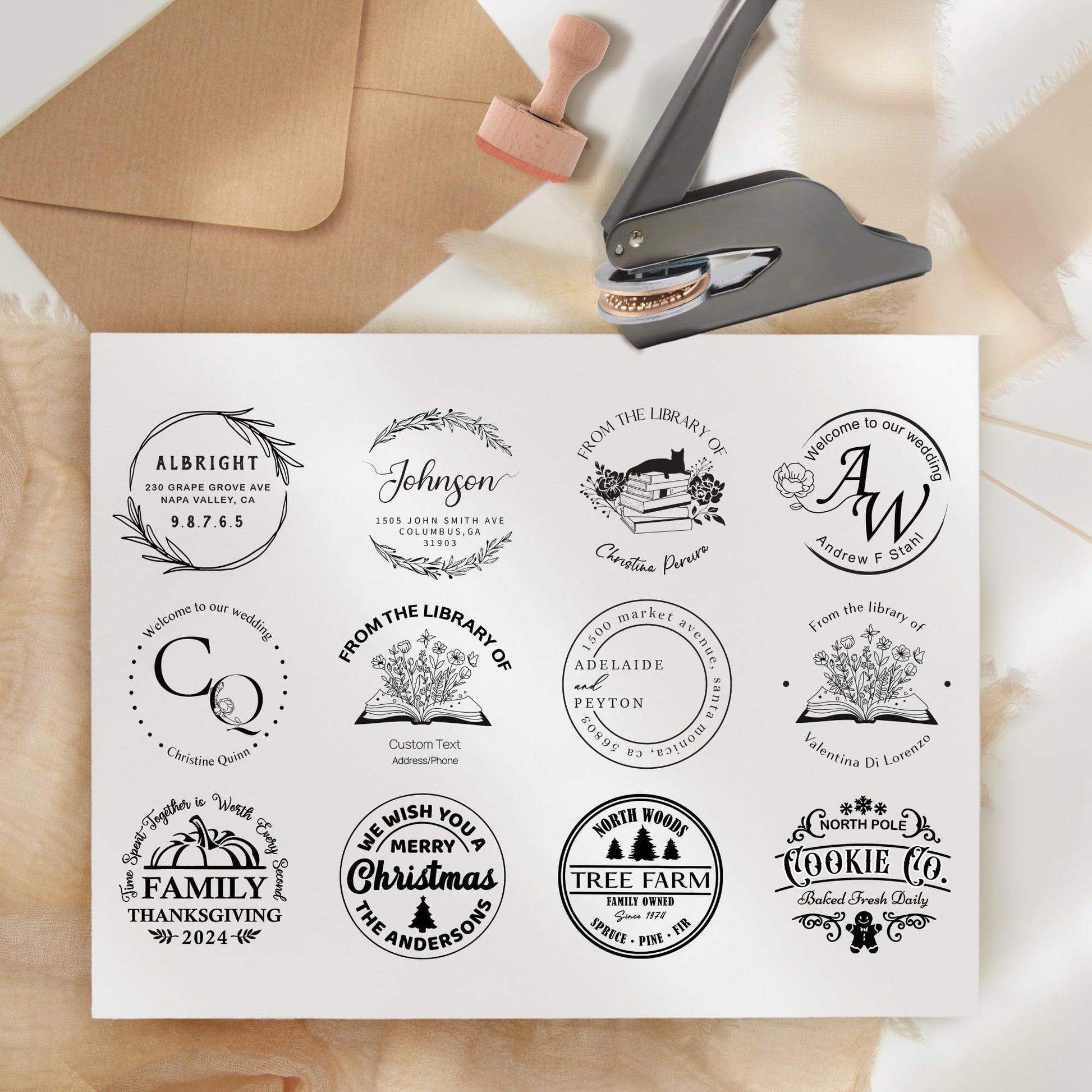 CUSMIZ: Personalized Custom Round Embosser Stamp - The Tribalist