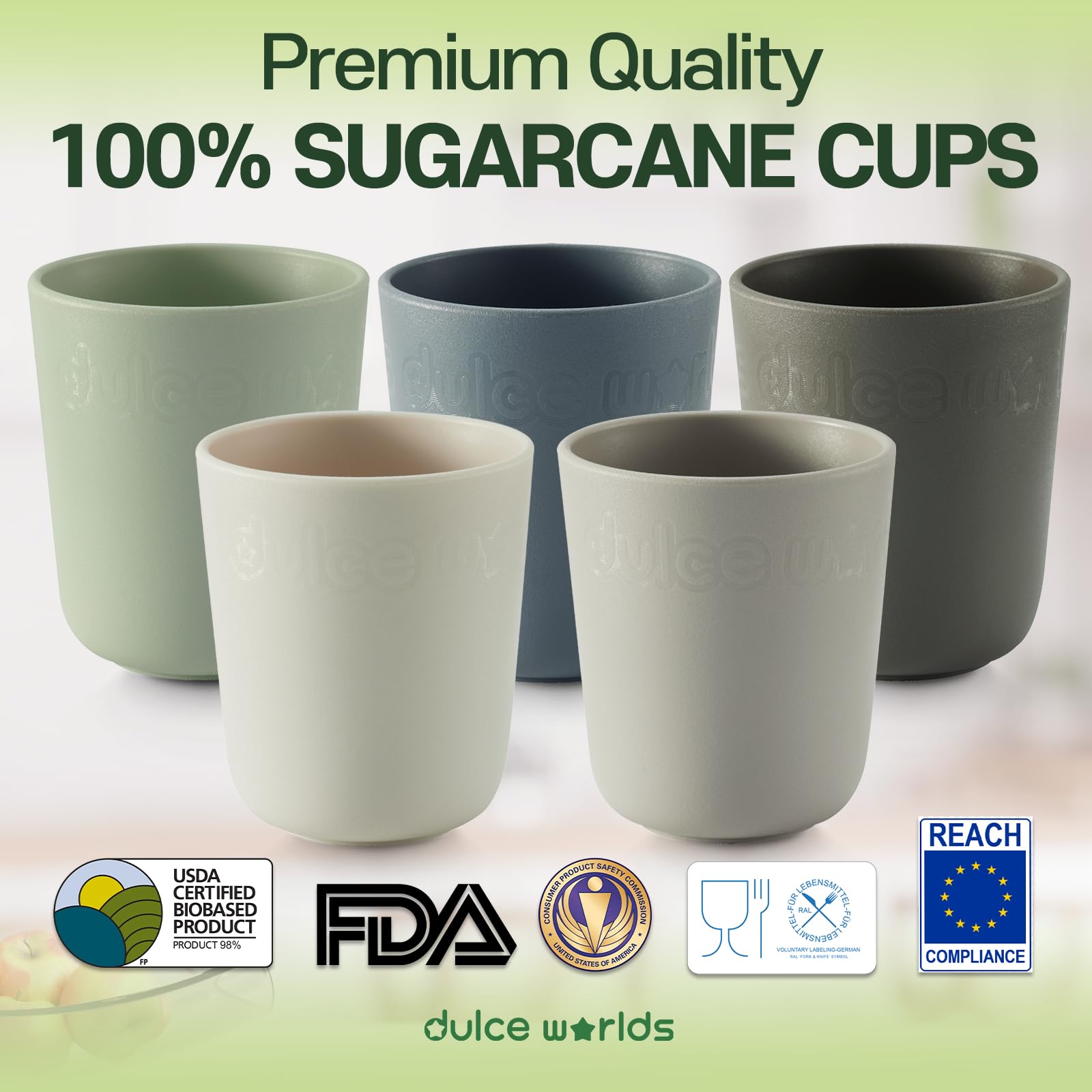 The Tribalist - Dulce Worlds Dulce Worlds: SUGARCANE Green-Pe Kids Cup 10oz