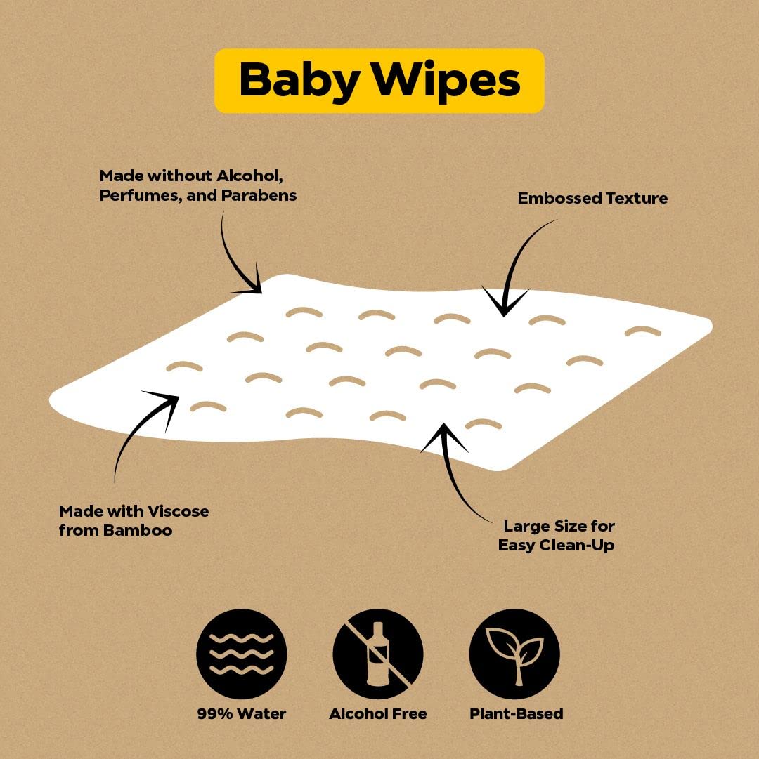 The Tribalist - DYPER: Charcoal-Enhanced Baby Wipes with 100% Plant-Based Unscented Formula