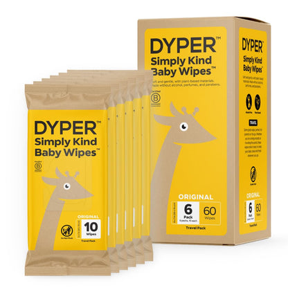 The Tribalist - DYPER: Charcoal-Enhanced Baby Wipes with 100% Plant-Based Unscented Formula