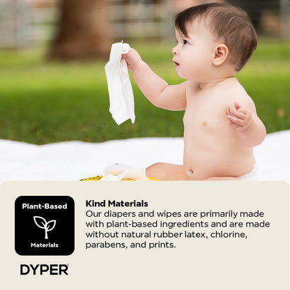 The Tribalist - DYPER: Charcoal-Enhanced Baby Wipes with 100% Plant-Based Unscented Formula