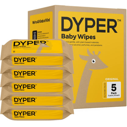 The Tribalist - DYPER: Charcoal-Enhanced Baby Wipes with 100% Plant-Based Unscented Formula