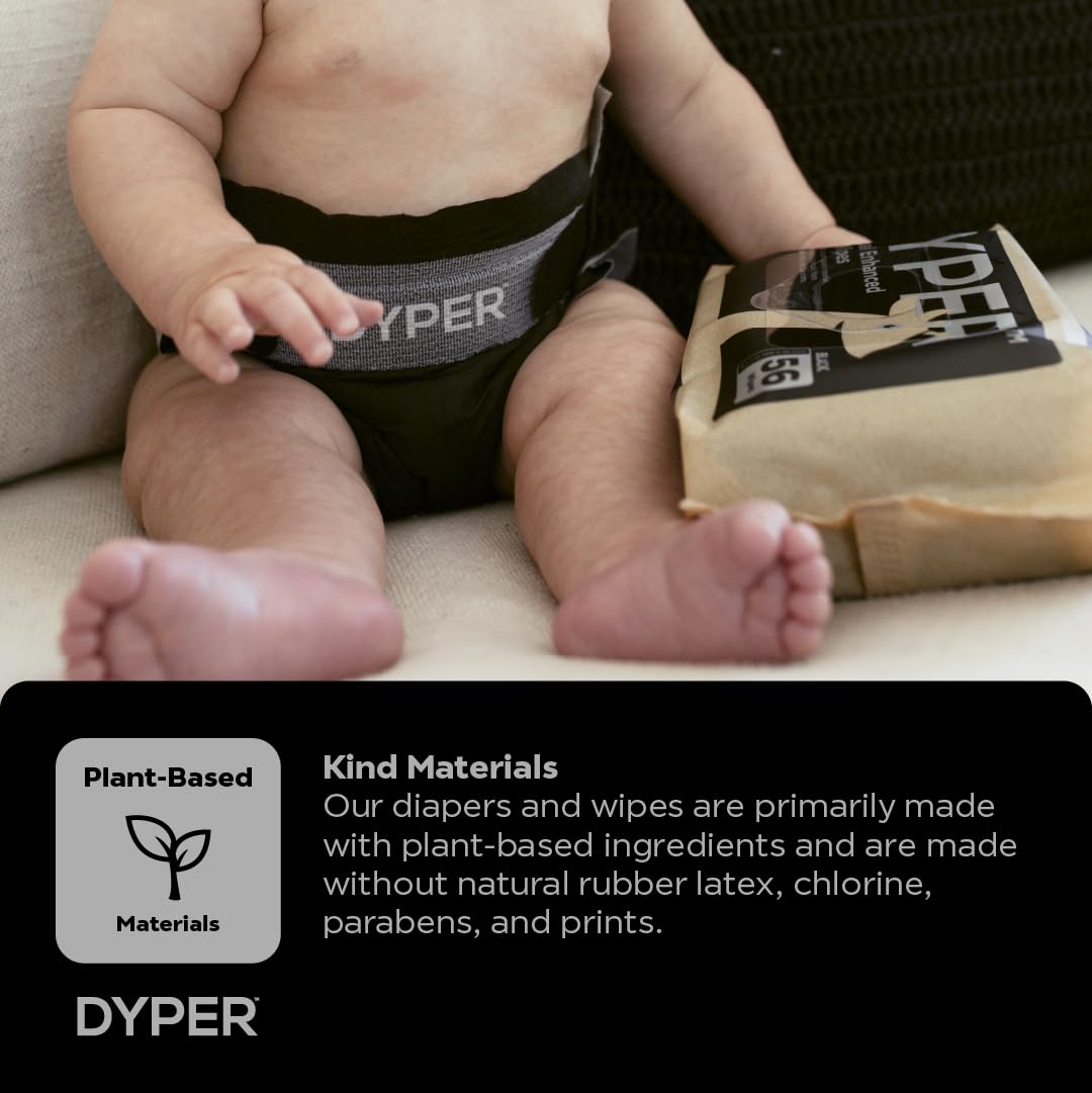 The Tribalist - DYPER: Charcoal-Enhanced Baby Wipes with 100% Plant-Based Unscented Formula