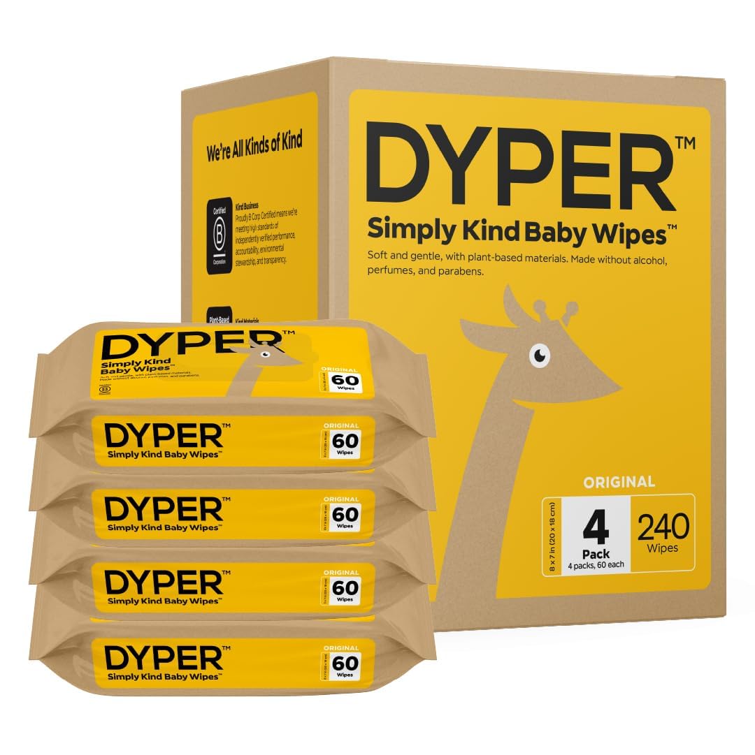 The Tribalist - DYPER: Charcoal-Enhanced Baby Wipes with 100% Plant-Based Unscented Formula