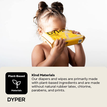 The Tribalist - DYPER: Charcoal-Enhanced Baby Wipes with 100% Plant-Based Unscented Formula