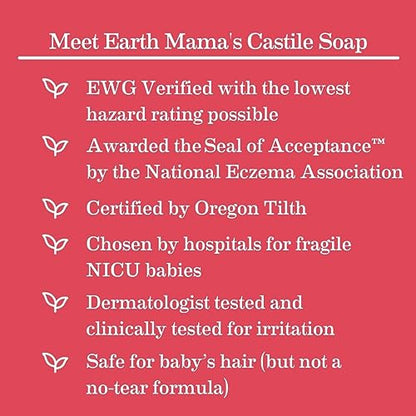 The Tribalist Earth Mama Simply Non-Scents Baby Wash Foaming Hand Soap, Organic All-Purpose Body Wash for Sensitive Skin