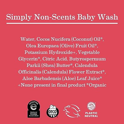 The Tribalist Earth Mama Simply Non-Scents Baby Wash Foaming Hand Soap, Organic All-Purpose Body Wash for Sensitive Skin