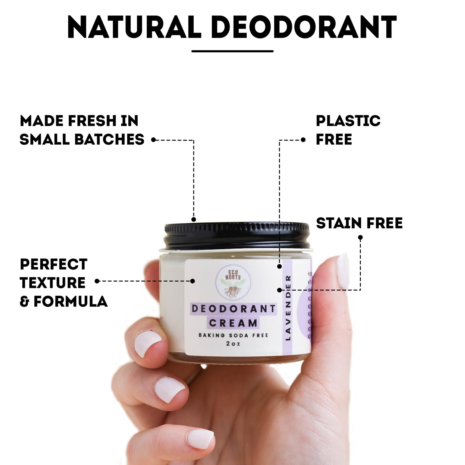 ECO ROOTS: Organic Deodorant Cream, Non Aluminum, for Men & Women - The Tribalist