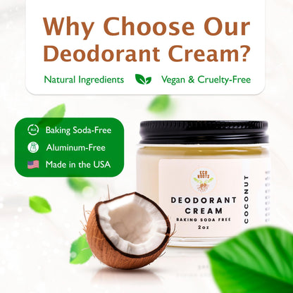 ECO ROOTS: Organic Deodorant Cream, Non Aluminum, for Men & Women - The Tribalist