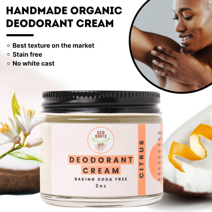 ECO ROOTS: Organic Deodorant Cream, Non Aluminum, for Men & Women - The Tribalist