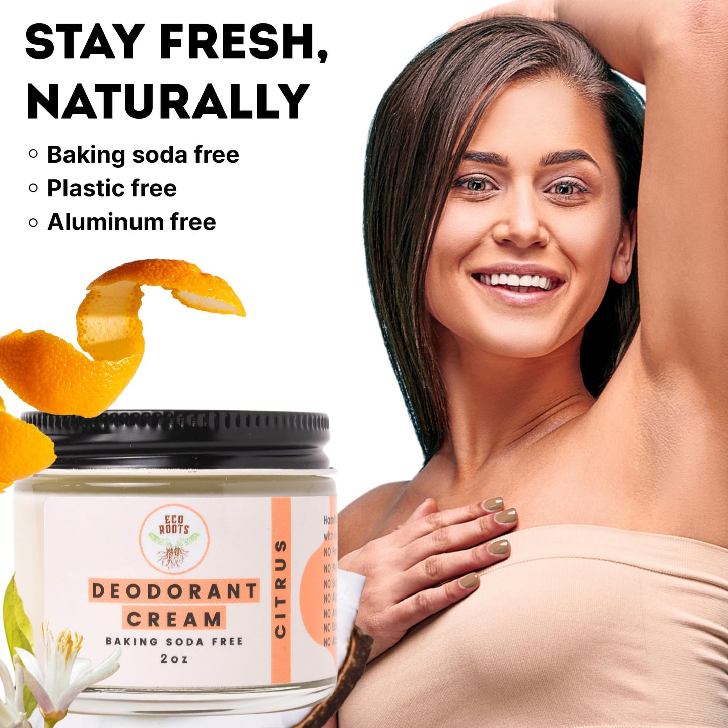 ECO ROOTS: Organic Deodorant Cream, Non Aluminum, for Men & Women - The Tribalist