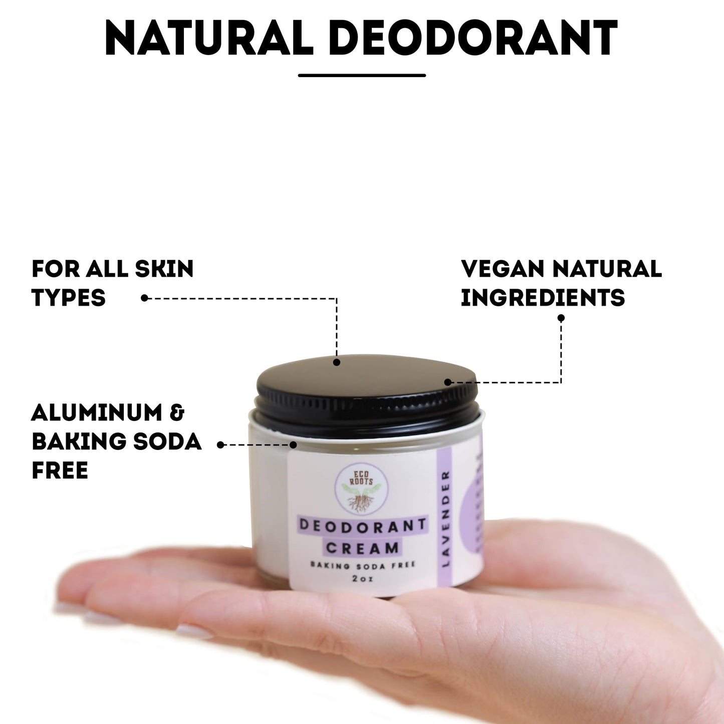 ECO ROOTS: Organic Deodorant Cream, Non Aluminum, for Men & Women - The Tribalist