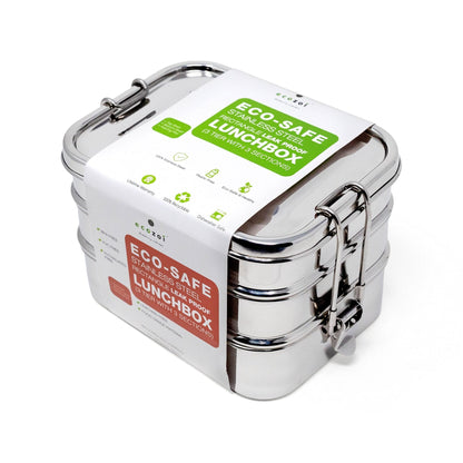 Ecozoi: Leak Proof Stainless Steel Lunch Tin - Eco Bento Box - The Tribalist