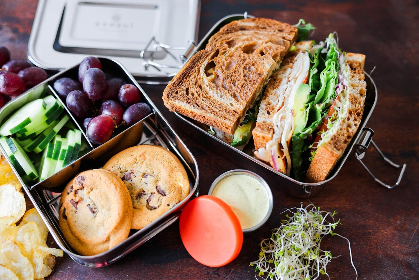 Ecozoi: Leak Proof Stainless Steel Lunch Tin - Eco Bento Box - The Tribalist