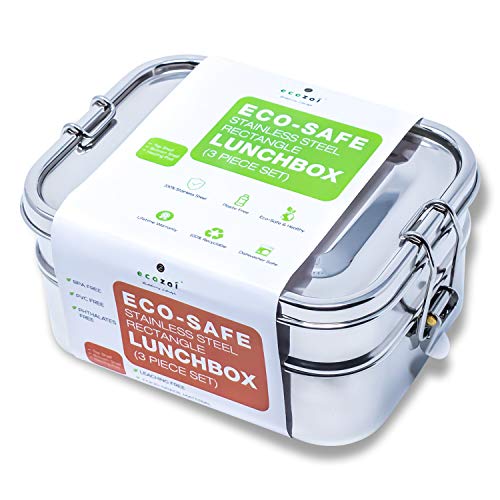 Ecozoi: Leak Proof Stainless Steel Lunch Tin - Eco Bento Box - The Tribalist