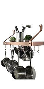 Enclume: Premier Corner Pot Rack, Hammered Steel (Small 12 - Inch Corner) - The Tribalist