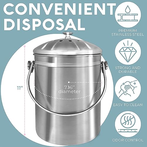 EPICA: Countertop Compost Bin Kitchen (1.3 Gallon) - The Tribalist