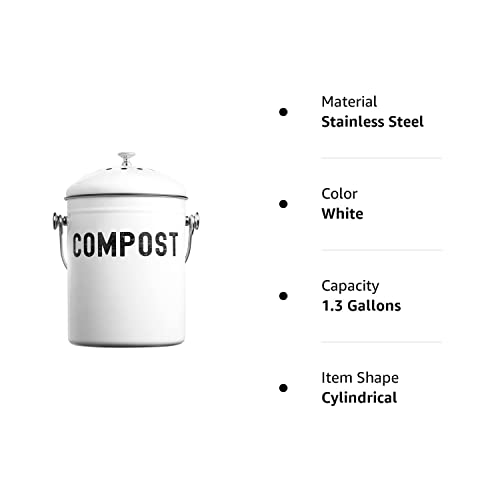 EPICA: Countertop Compost Bin Kitchen (1.3 Gallon) - The Tribalist