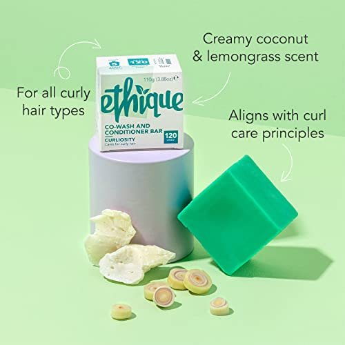 Ethique Curl Conditioner Bar for for Thick, Curly Hair - Deeply Moisturizing, Vegan, Cruelty - Free, 3.88 oz - The Tribalist