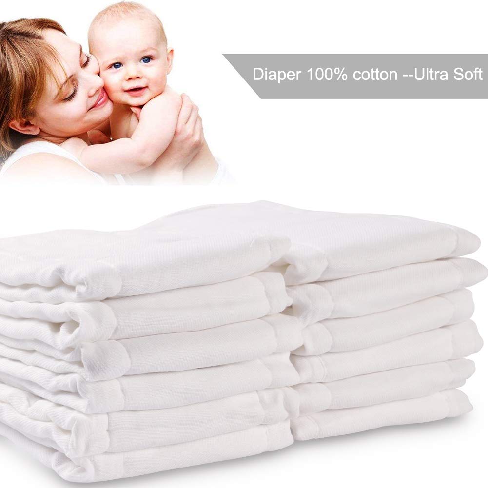 The Tribalist - Fasoar: 100% Unbleached Premium Cotton Pre-Fold Baby Cloth Diapers