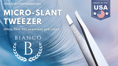 The Tribalist - Generic: Slant and Micro Slant Tweezer Bundle by Bianco Instruments in Stainless Steel