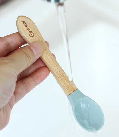 The Tribalist - Ginbear: Silicone Baby Spoon and Fork Set for Kids 6+ Months